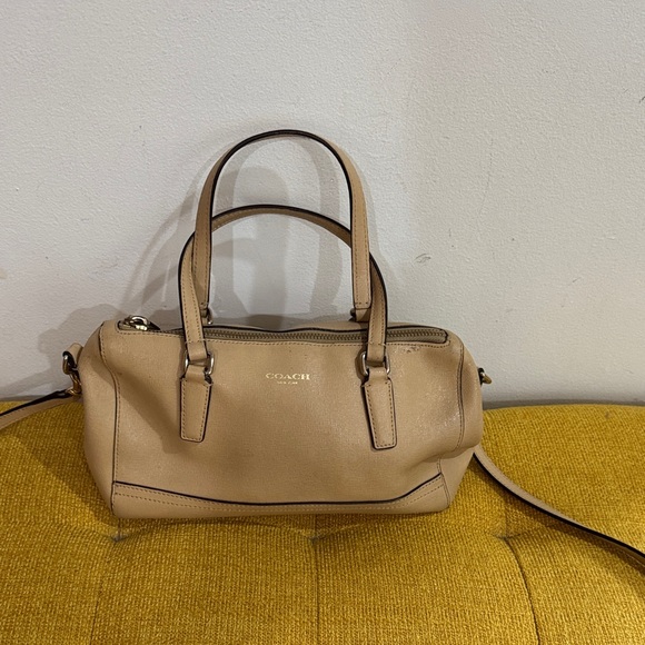 Coach Beige Leather Satchel used and ready for a new home No L1320-49392🍀🍀 - Picture 1 of 9